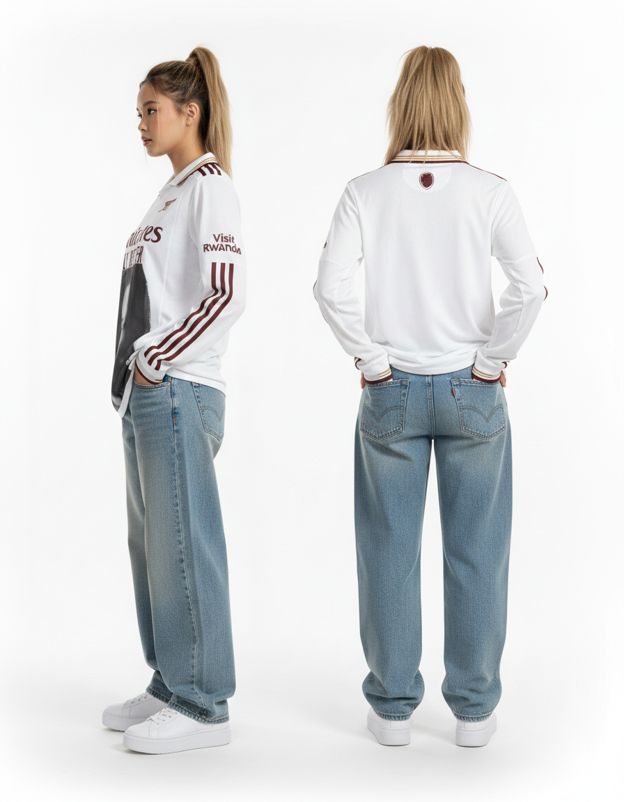 11 IDOLS FC | "The Jennie" London White Edition - Vintage Streetwear Jersey